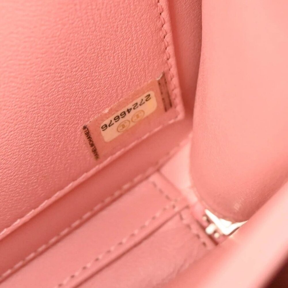 Chanel Pink Calfskin Filigree 2way Vanity Handbag 184728 - Picture 9 of 9